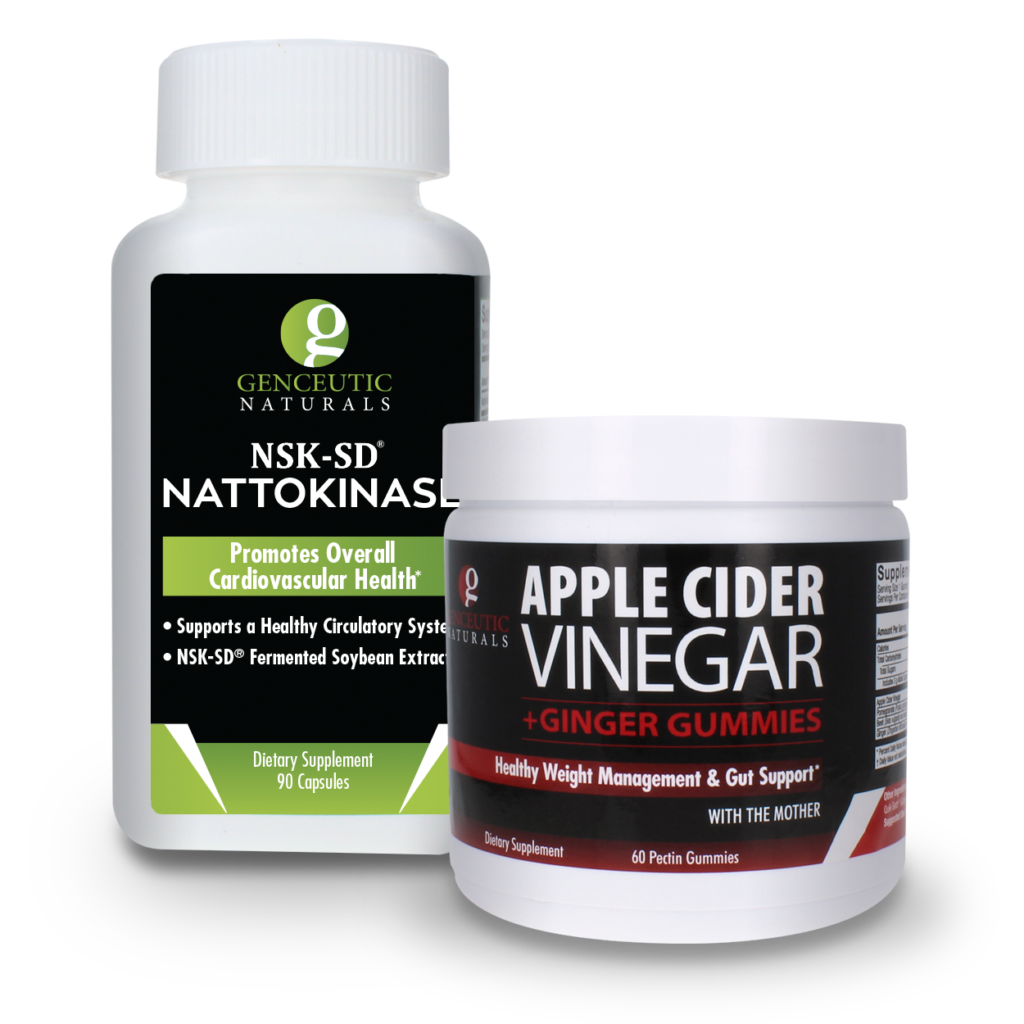 Nattokinase And Apple Cider Vinegar Bundle Cardiovascular And Digestive Support 5007